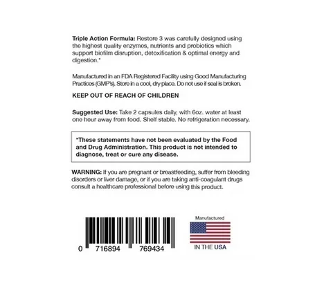 Restore 3 side label with usage information